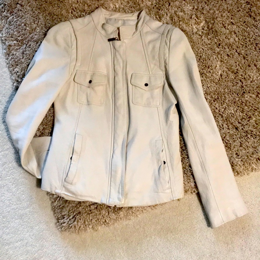 It is good condition. Real leather jacket